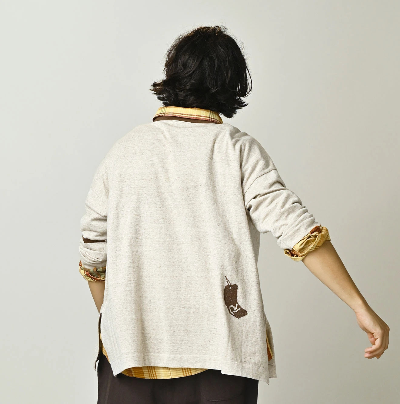 45R Jacquard Knit-sew 908 Big Slit Hiko - Image 11