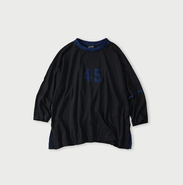 45R Indigo Jacquard Knit-sew 908 Big Slit Hiko