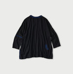 45R Indigo Jacquard Knit-sew 908 Big Slit Hiko