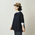 45R Indigo Jacquard Knit-sew 908 Big Slit Hiko