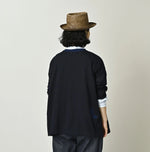 45R Indigo Jacquard Knit-sew 908 Big Slit Hiko