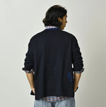 45R Indigo Jacquard Knit-sew 908 Big Slit Hiko