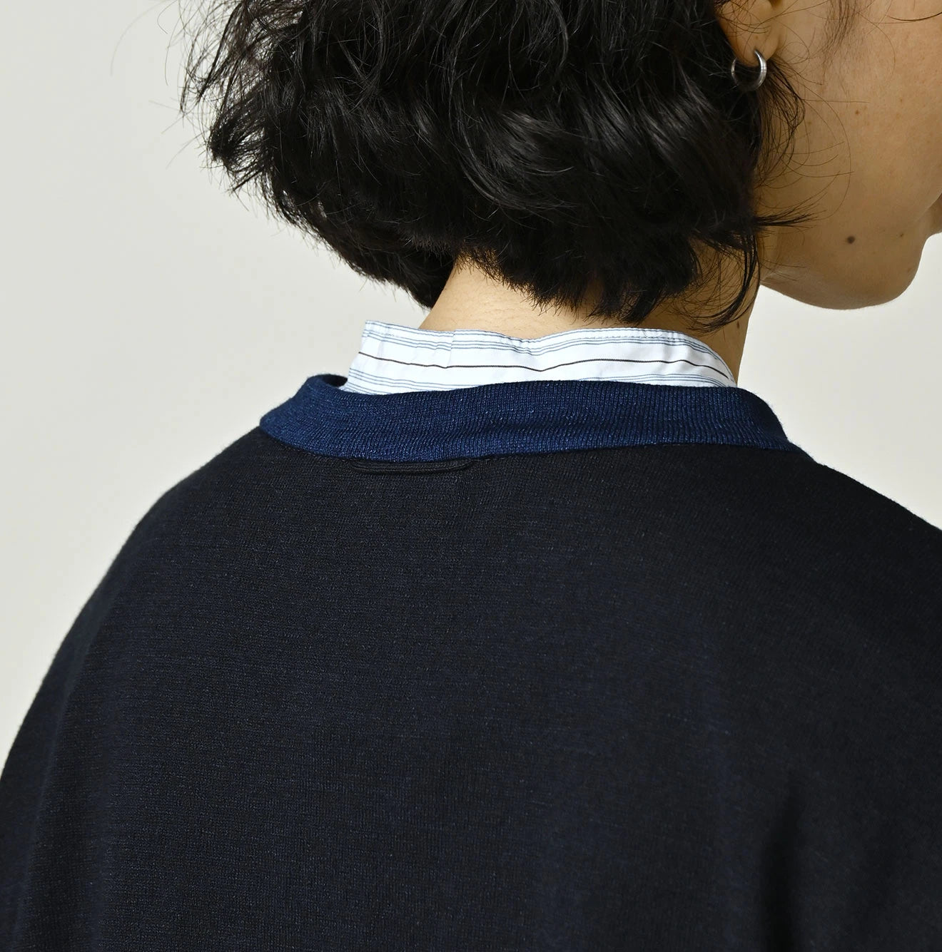 45R Indigo Jacquard Knit-sew 908 Big Slit Hiko - Image 13
