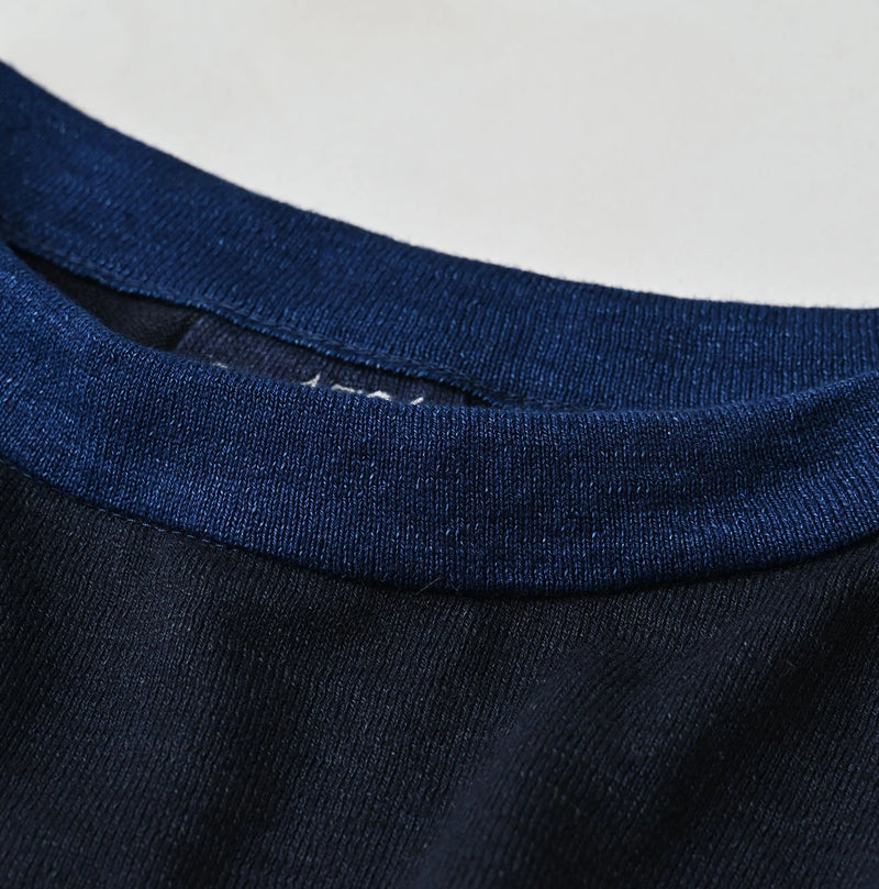45R Indigo Jacquard Knit-sew 908 Big Slit Hiko - Image 16