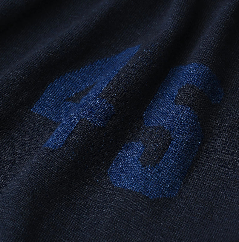 45R Indigo Jacquard Knit-sew 908 Big Slit Hiko - Image 17