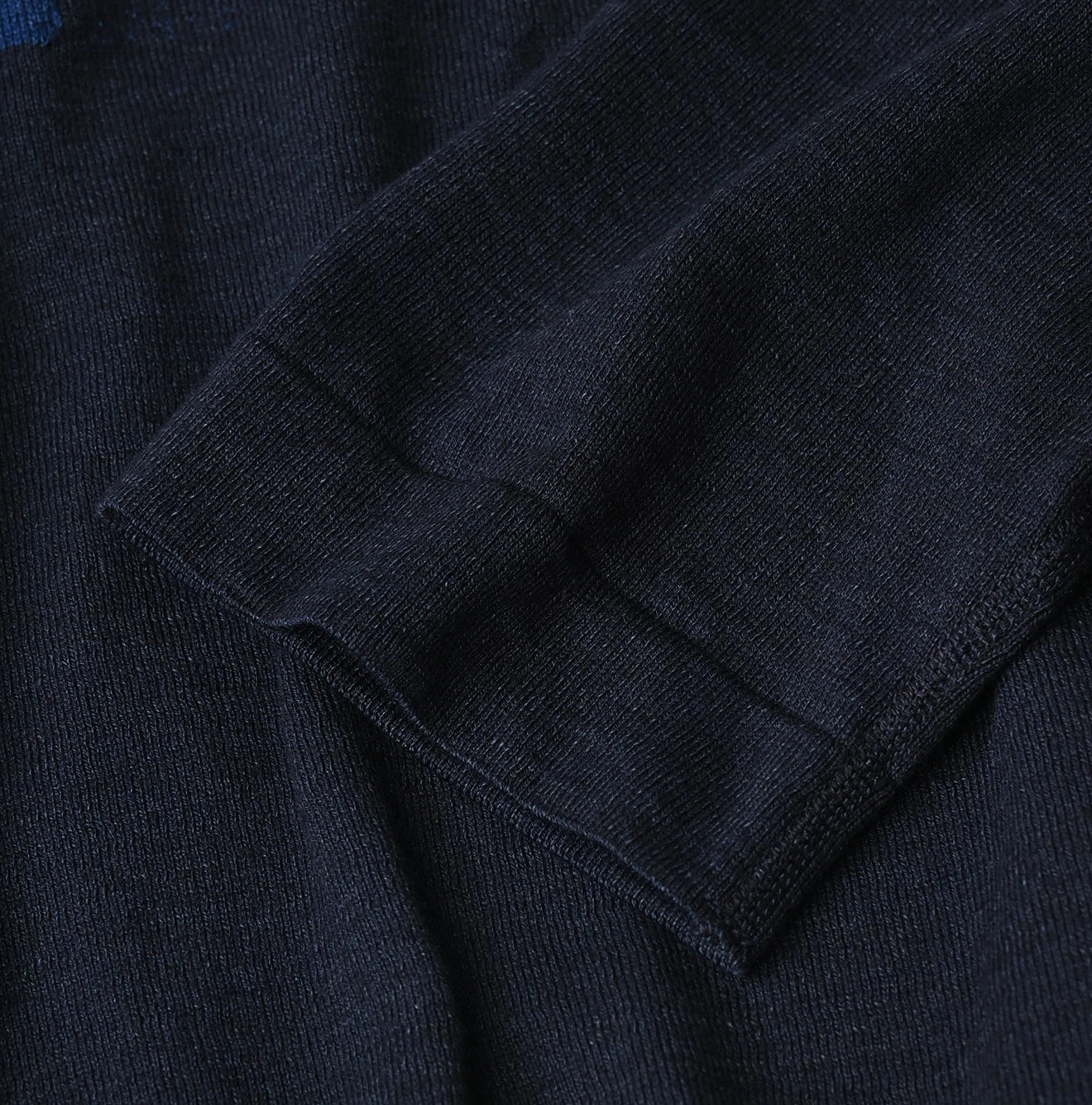 Indigo Jacquard Knit-sew 908 Big Slit Hiko | 45R Official Online