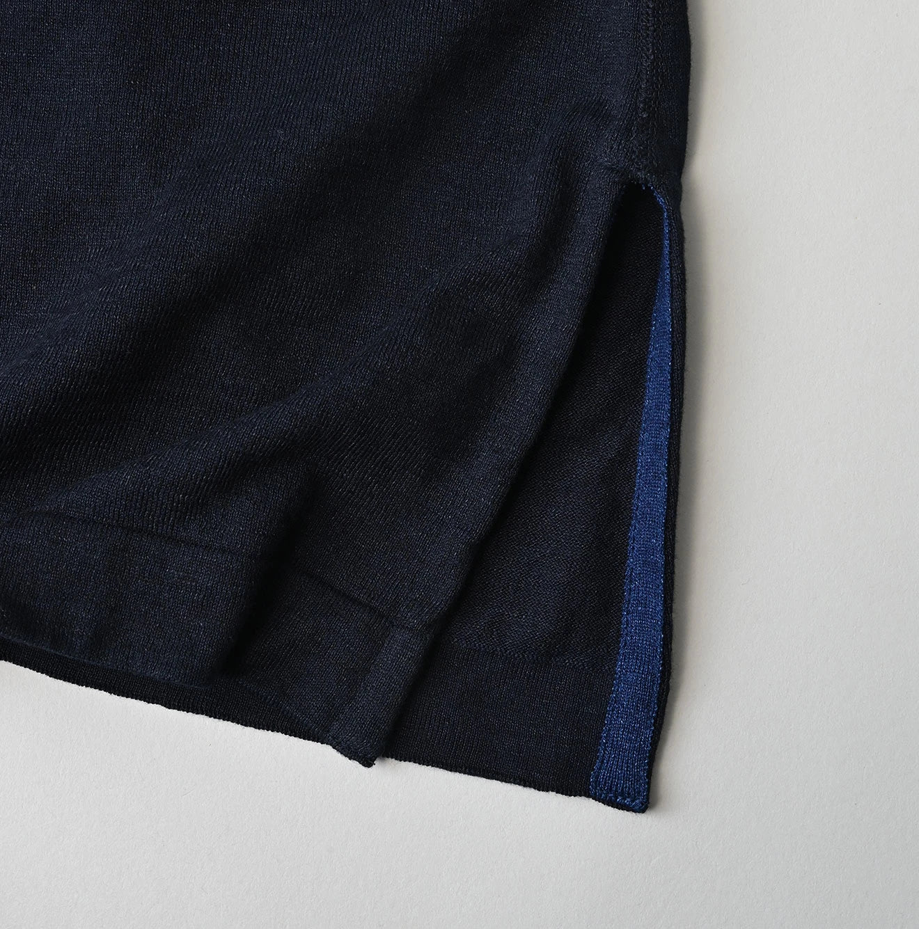 45R Indigo Jacquard Knit-sew 908 Big Slit Hiko - Image 19
