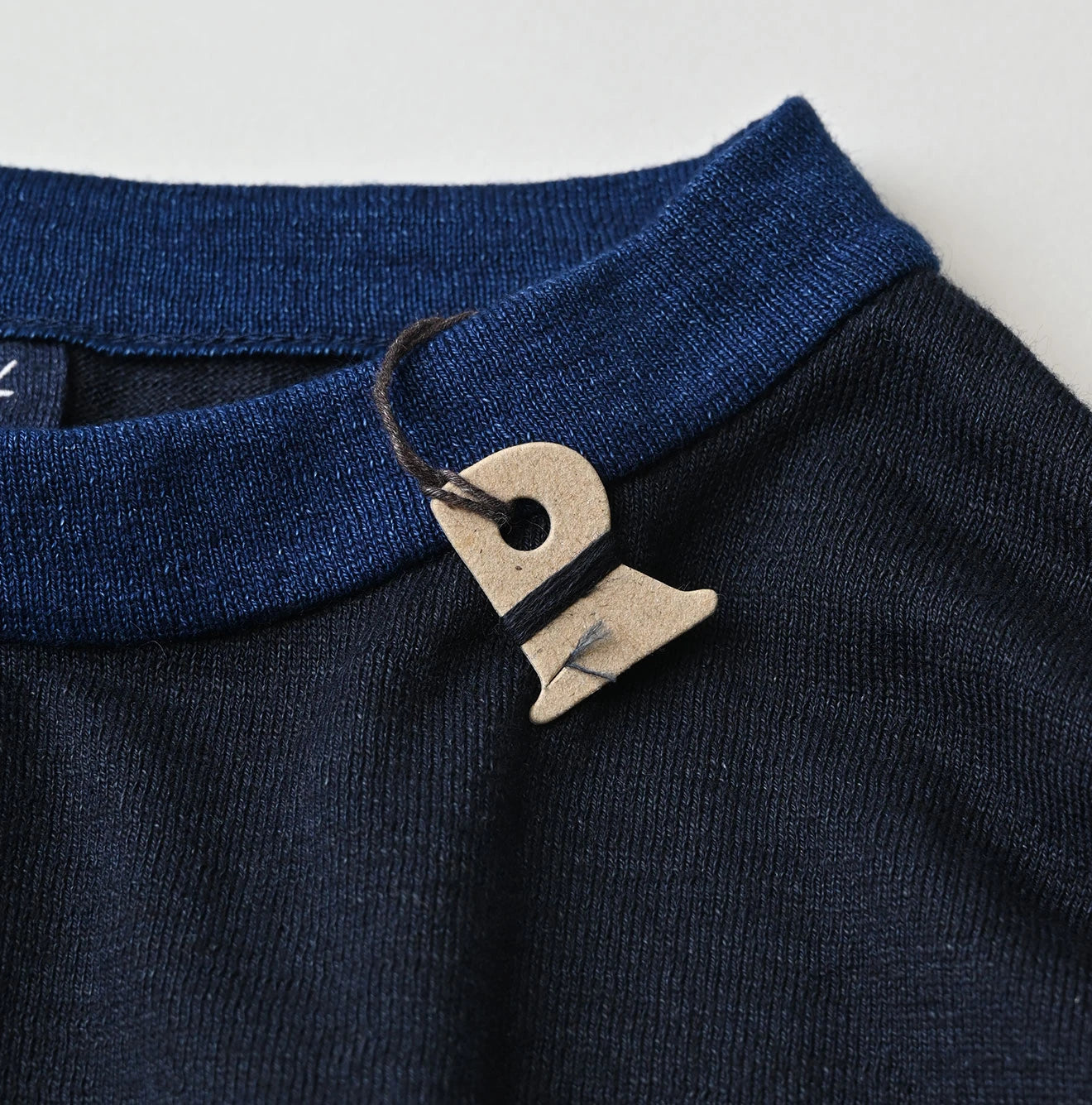 Indigo Jacquard Knit-sew 908 Big Slit Hiko | 45R Official Online