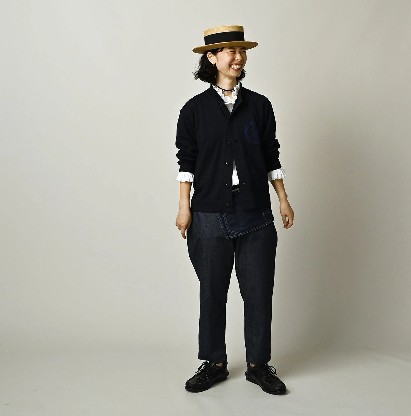 45R Indigo Donkey College Jacquard 908 Stadium Jacket - Image 2