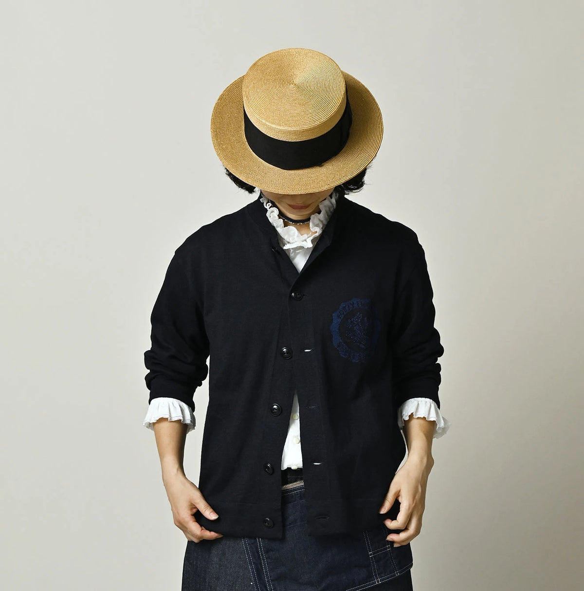 45R Indigo Donkey College Jacquard 908 Stadium Jacket