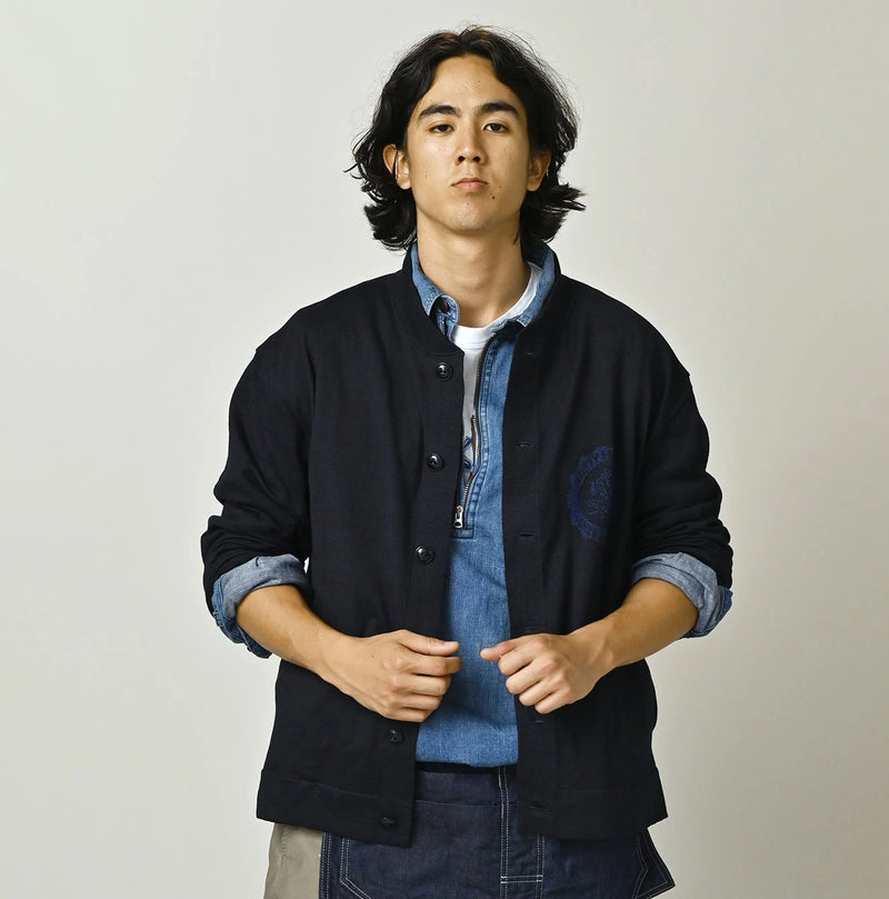 45R Indigo Donkey College Jacquard 908 Stadium Jacket - Image 7