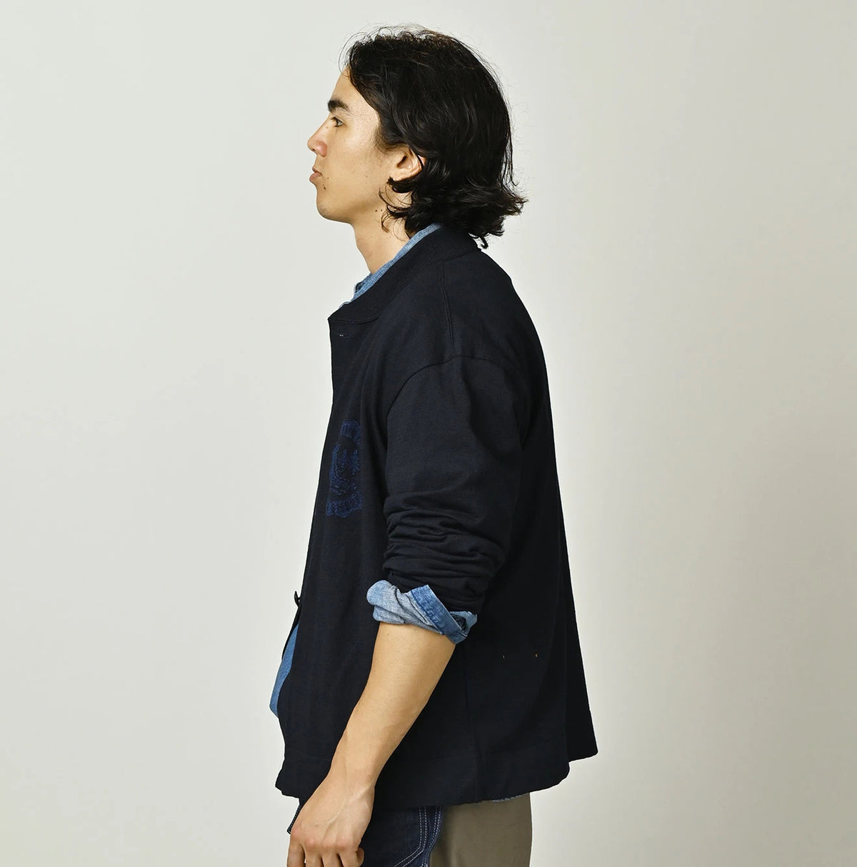 45R Indigo Donkey College Jacquard 908 Stadium Jacket