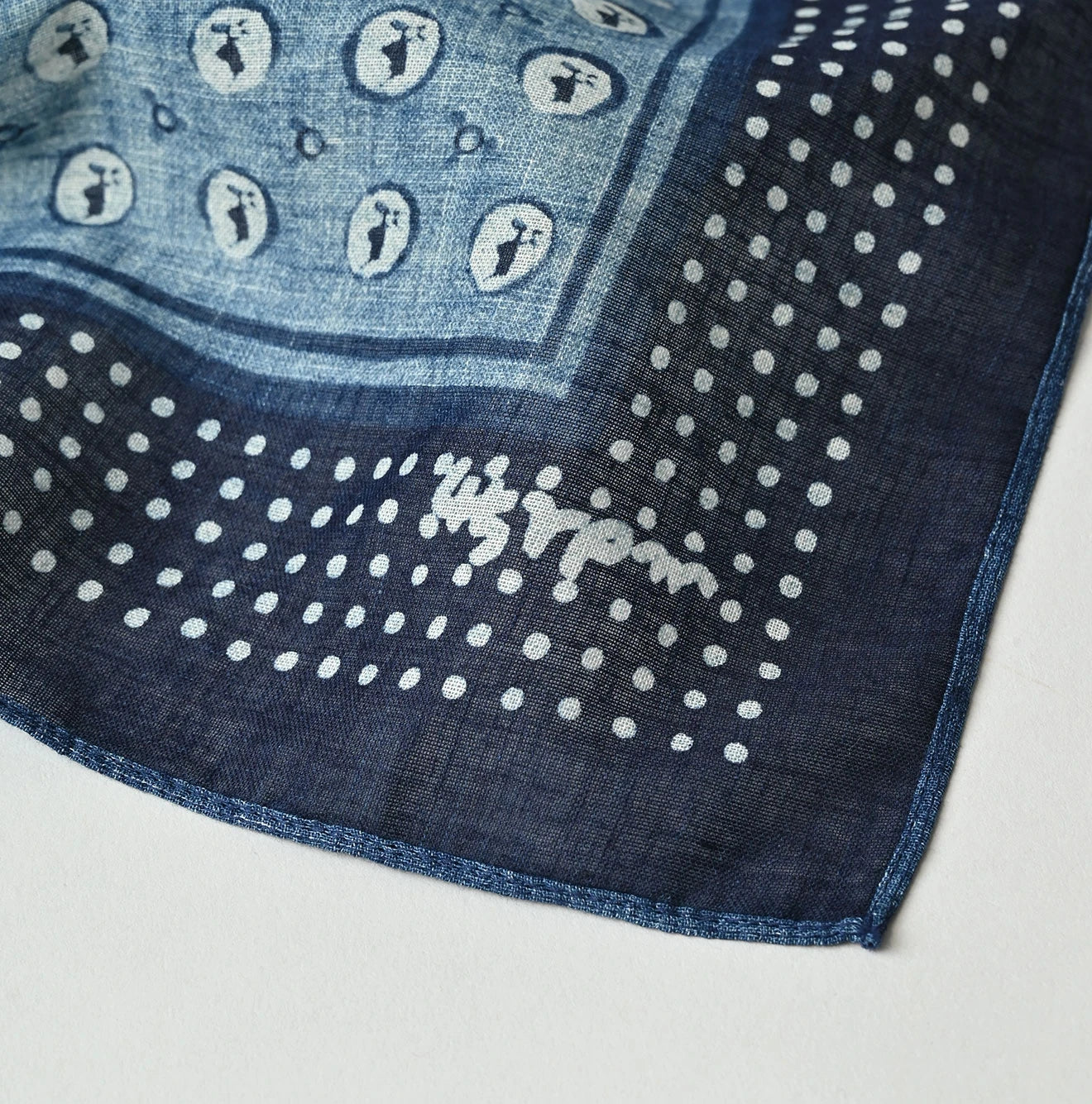Indigo Gauze Donkey Komon Bandana | 45R Official Online Store