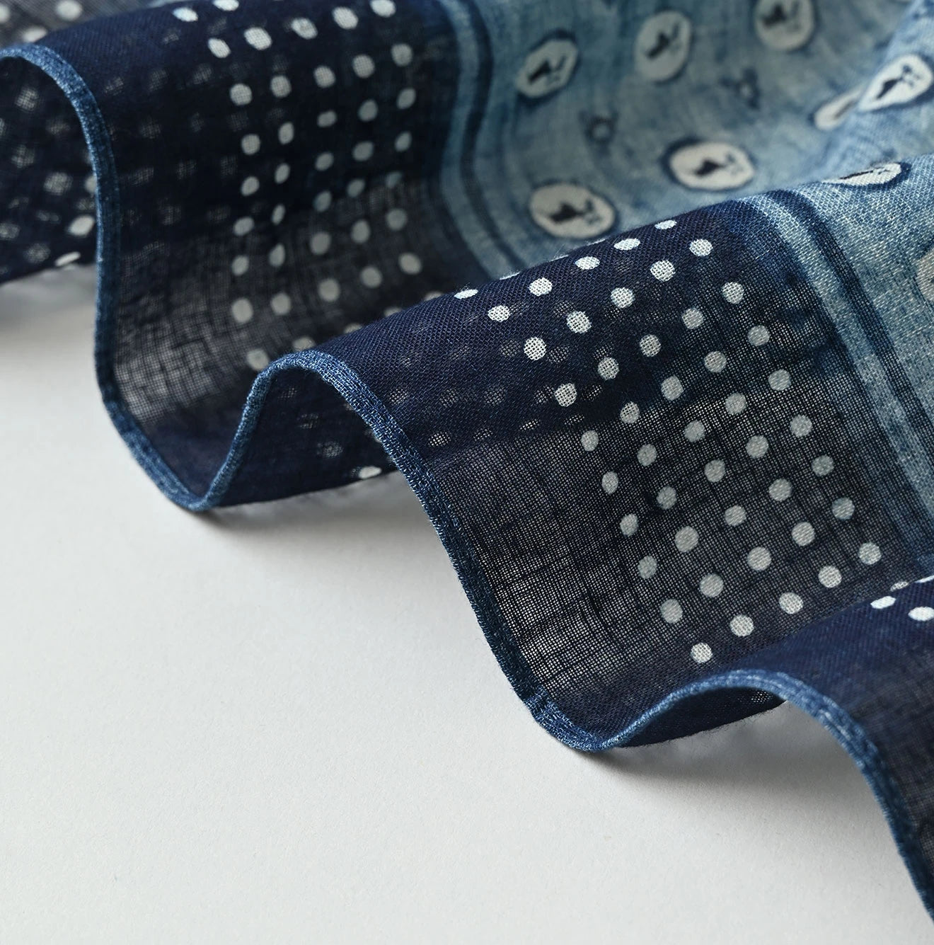 Indigo Gauze Donkey Komon Bandana | 45R Official Online Store