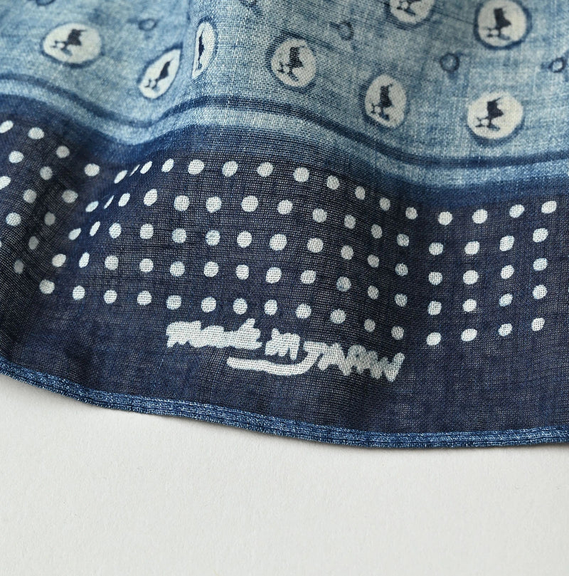 45R Indigo Gauze Donkey Komon Bandana - Image 10