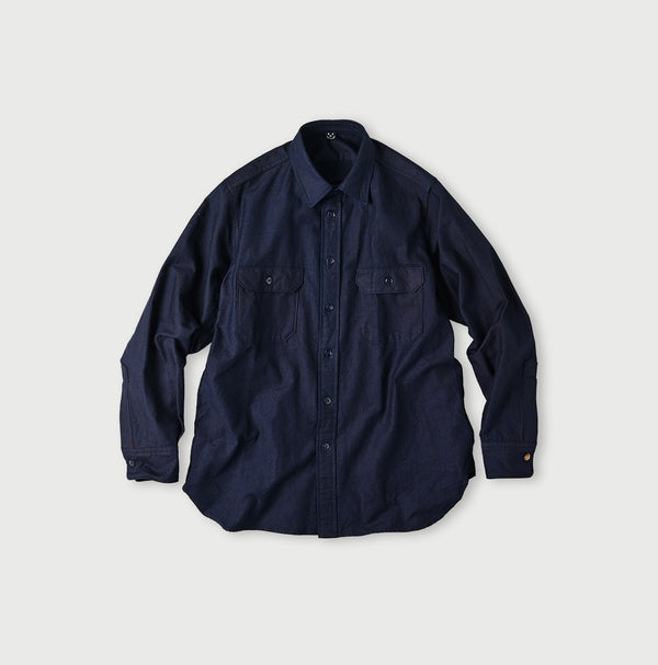 45R Indigo Supima Oxford 908 Military Shirt