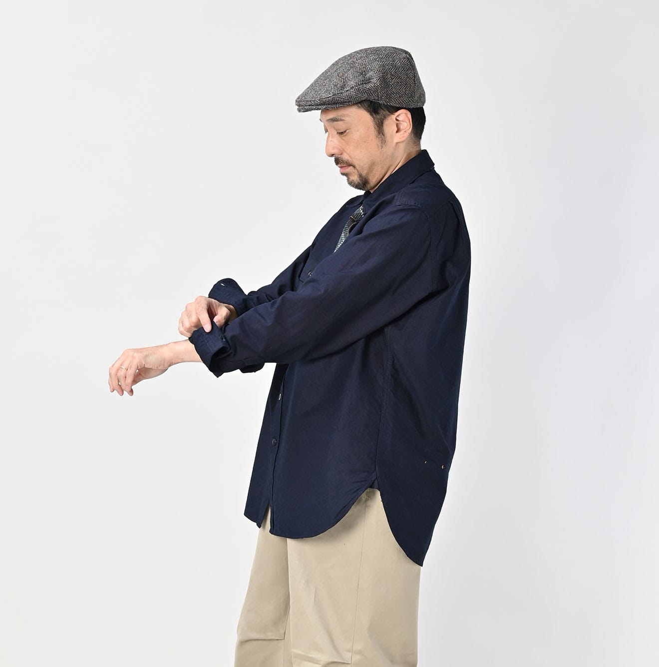 45R Indigo Supima Oxford 908 Military Shirt - Image 9