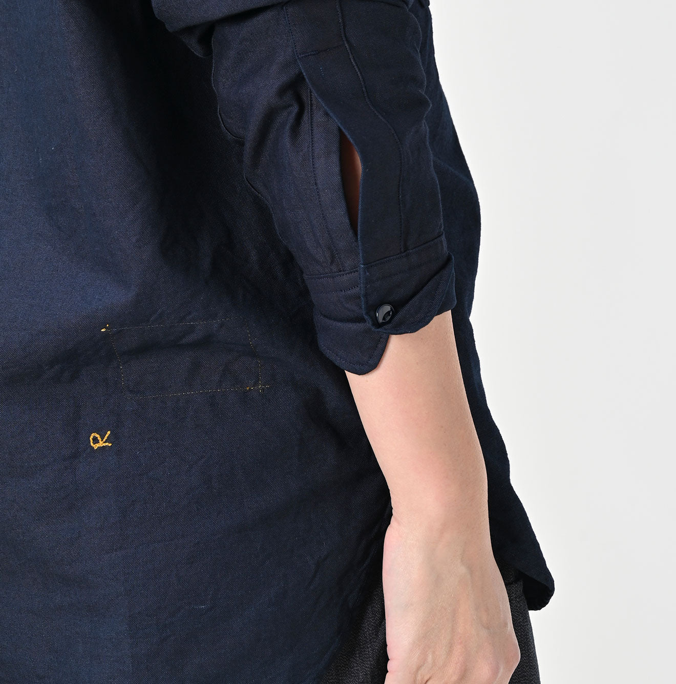 45R Indigo Supima Oxford 908 Military Shirt - Image 14
