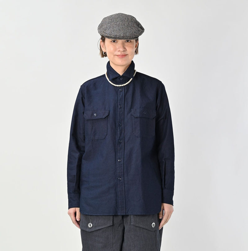45R Indigo Supima Oxford 908 Military Shirt - Image 15