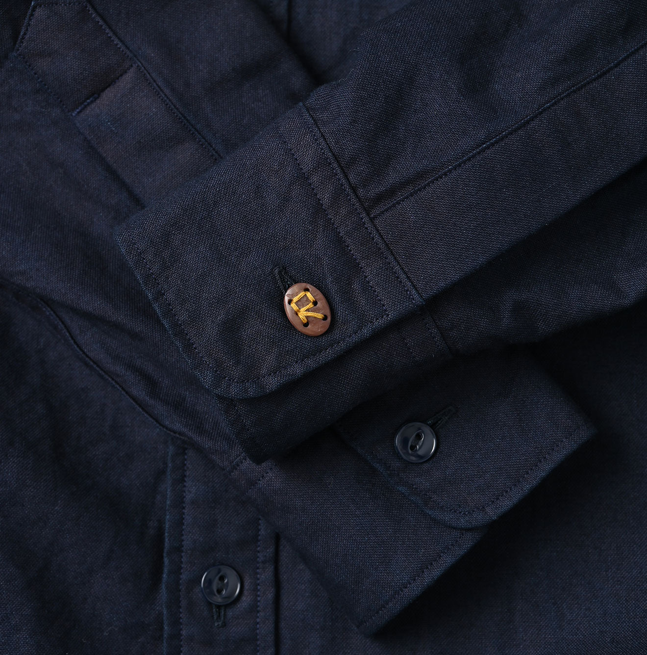 45R Indigo Supima Oxford 908 Military Shirt - Image 19