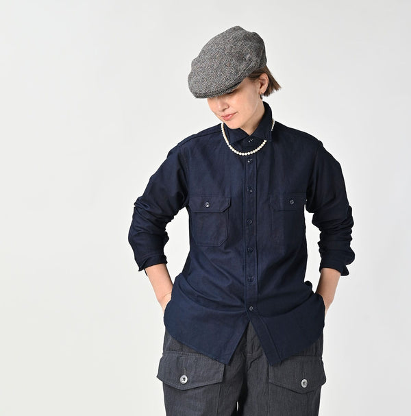 45R Indigo Supima Oxford 908 Military Shirt