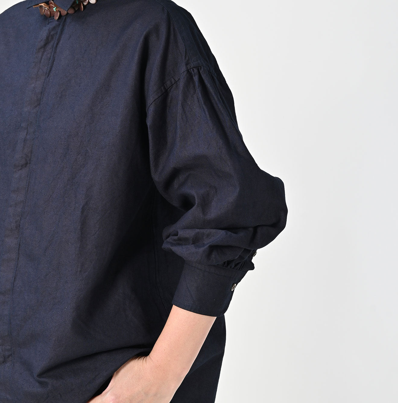 45R Indigo Supima Oxford 908 Petit Collar Coupe Shirt