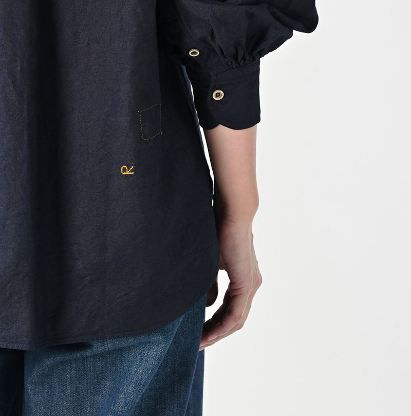 45R Indigo Supima Oxford 908 Petit Collar Coupe Shirt