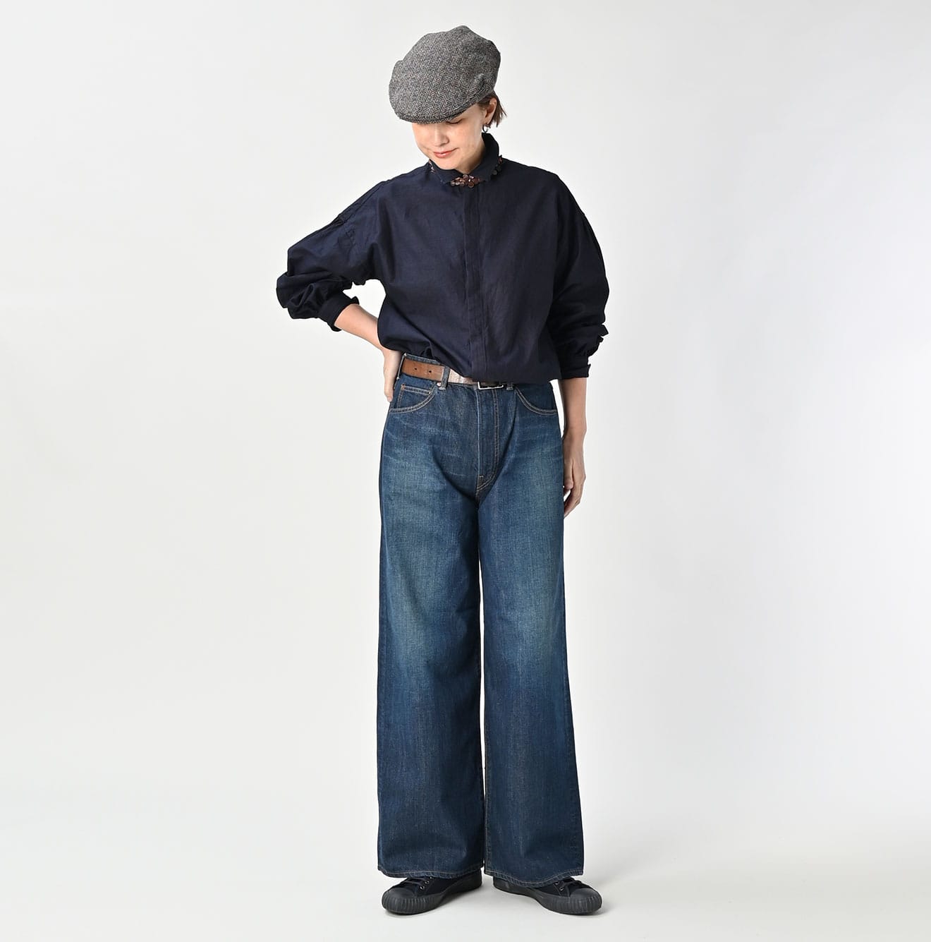 45R Indigo Supima Oxford 908 Petit Collar Coupe Shirt