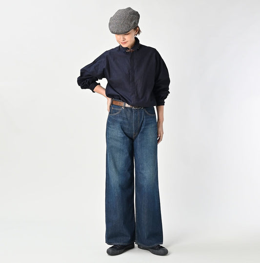 45R Indigo Supima Oxford 908 Petit Collar Coupe Shirt