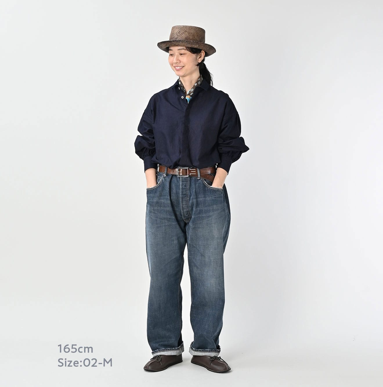45R Indigo Supima Oxford 908 Petit Collar Coupe Shirt