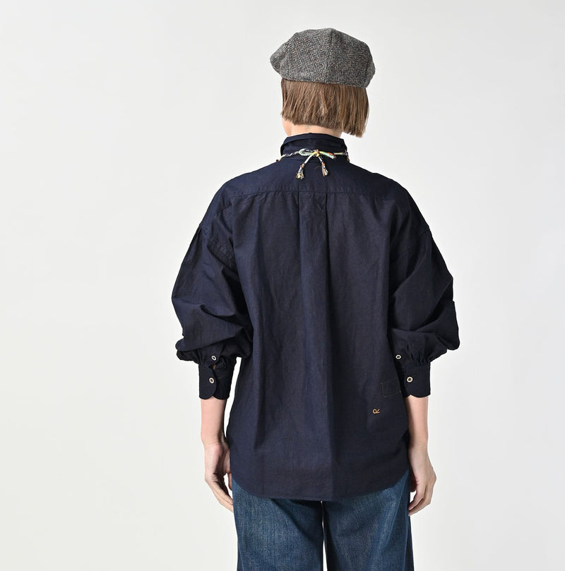 45R Indigo Supima Oxford 908 Petit Collar Coupe Shirt