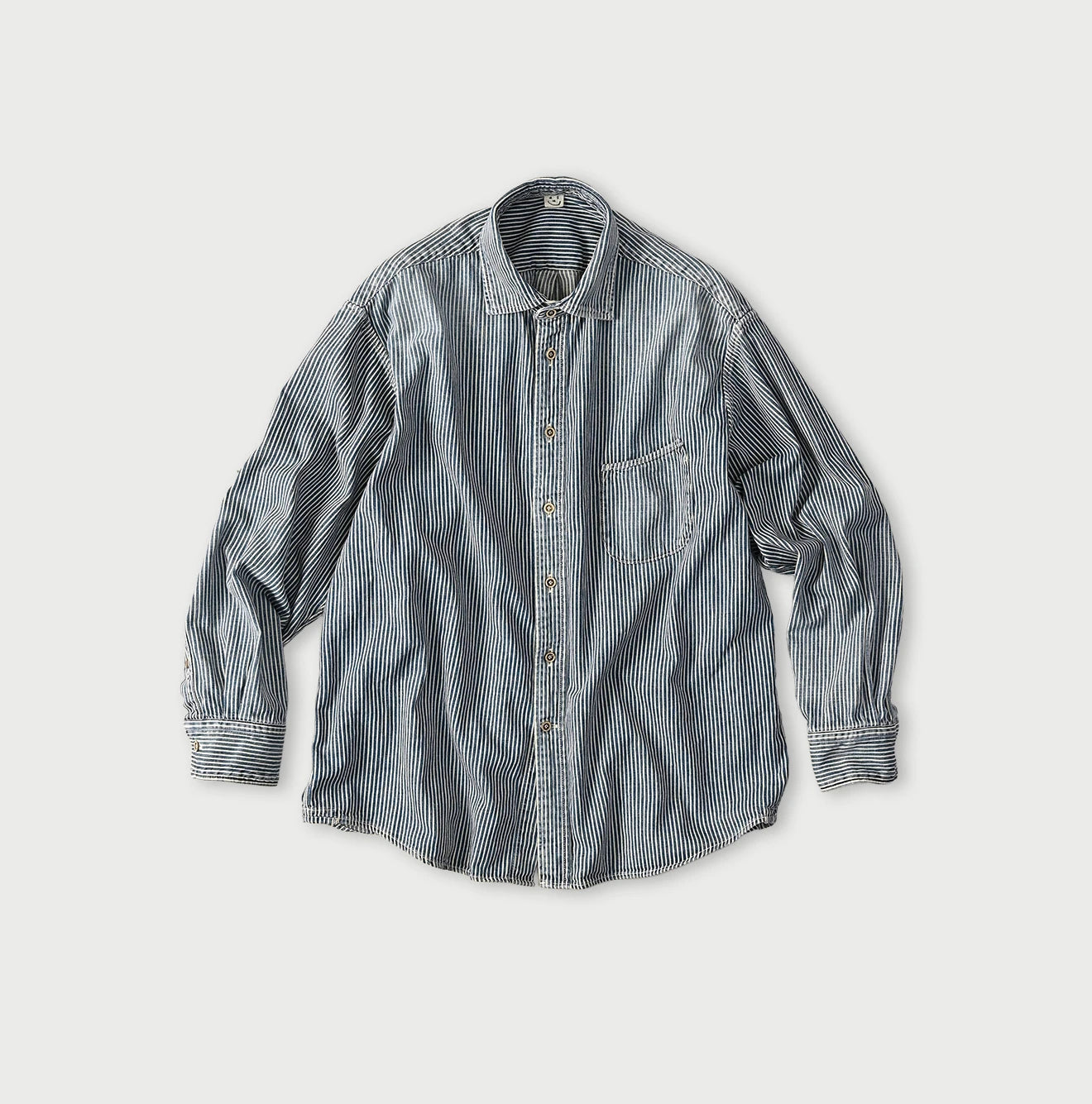 45R Komugi Denim 908 Wide Collar Shirt - Image 2