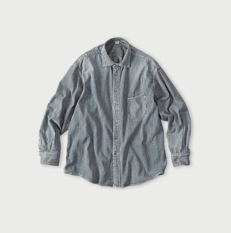 45R Komugi Denim 908 Wide Collar Shirt - Image 2