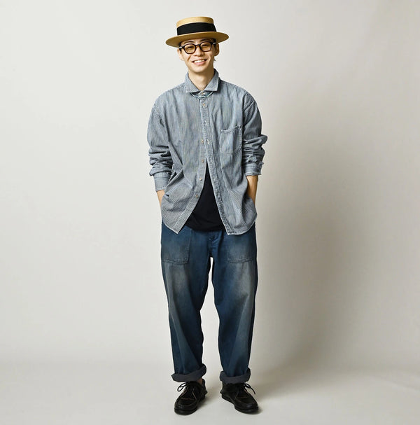 45R Komugi Denim 908 Wide Collar Shirt