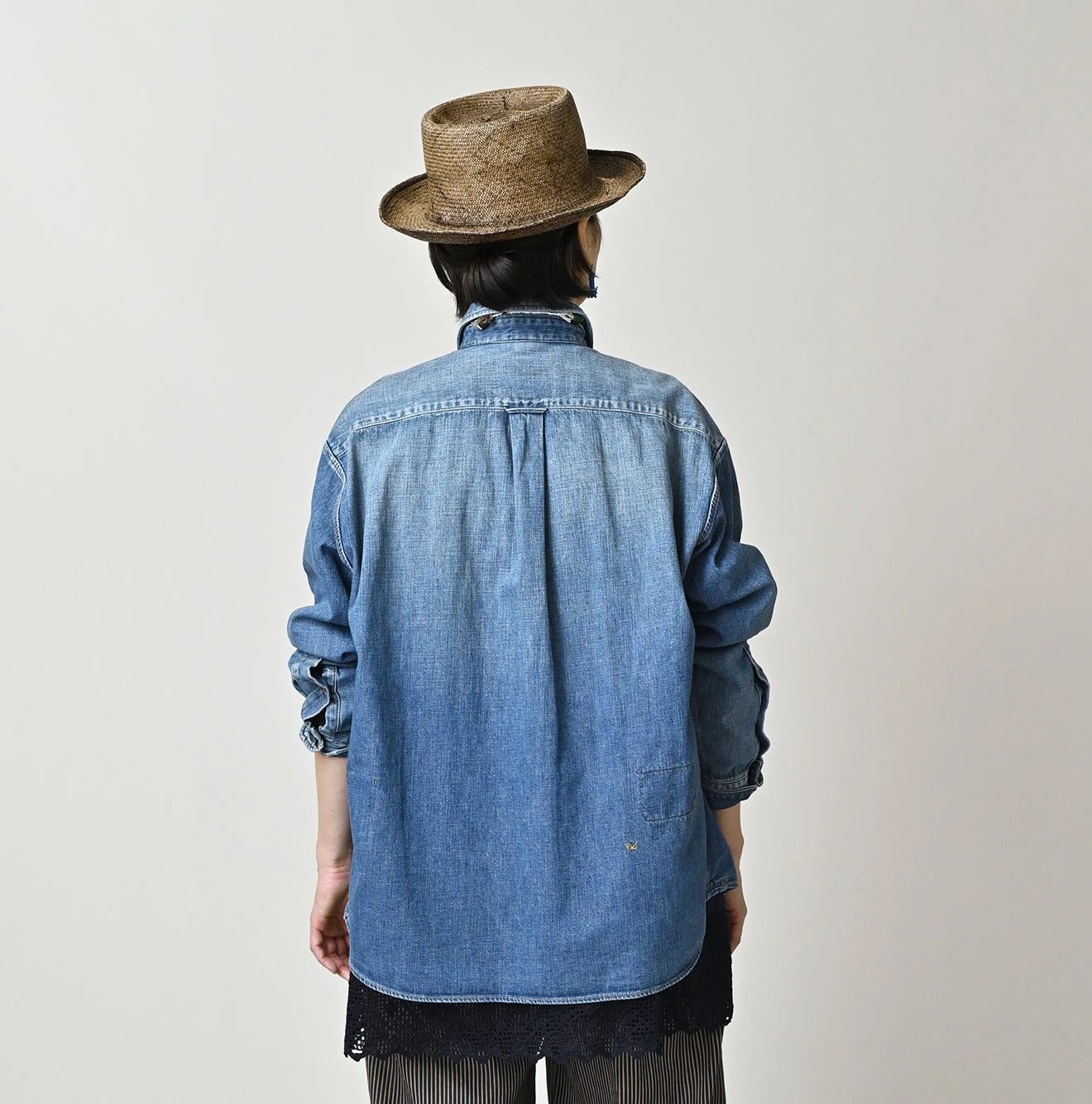 45R Komugi Denim 908 Wide Collar Shirt - Image 10