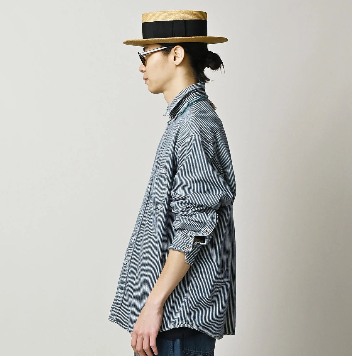 45R Komugi Denim 908 Wide Collar Shirt