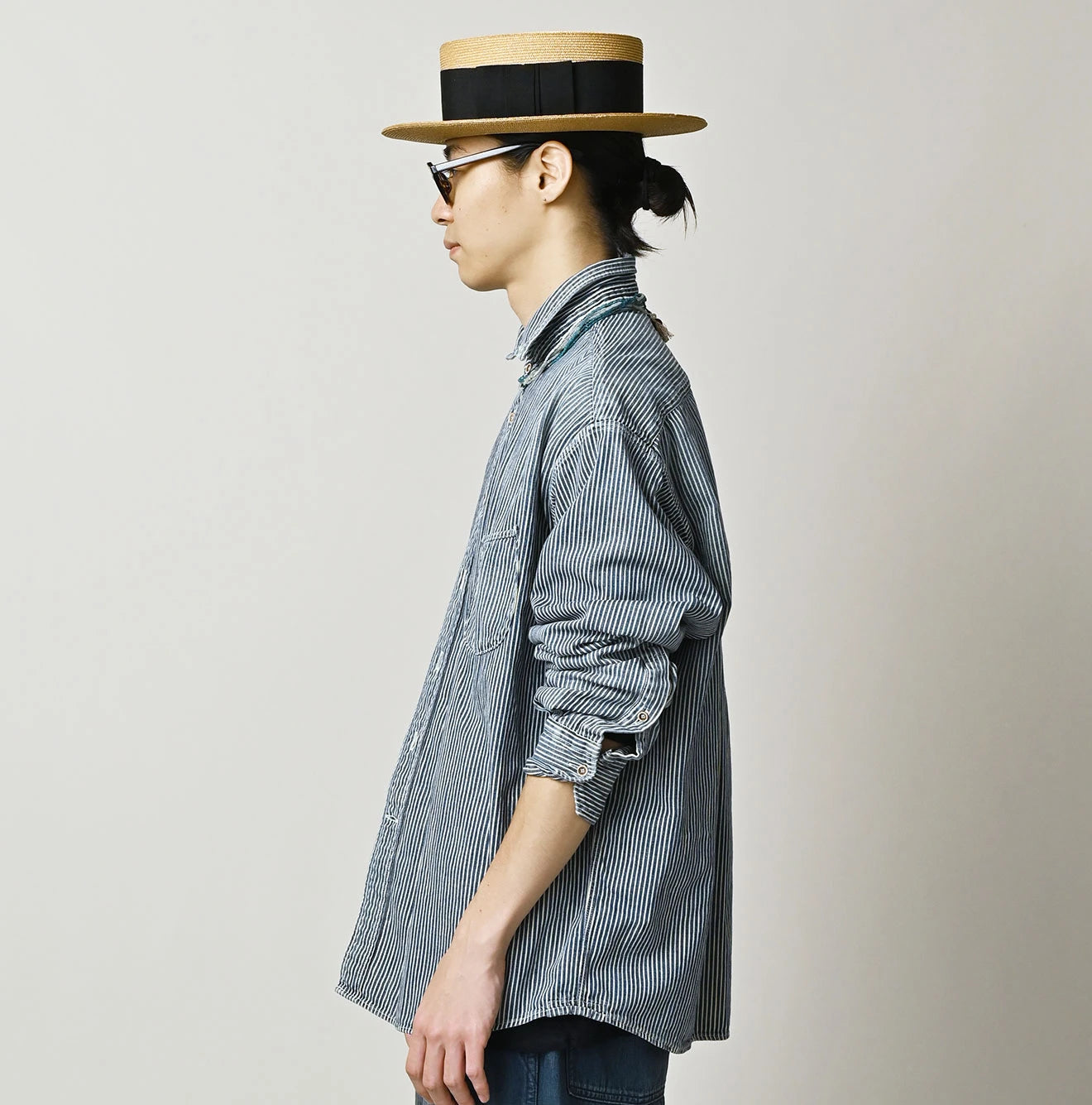 45R Komugi Denim 908 Wide Collar Shirt - Image 6