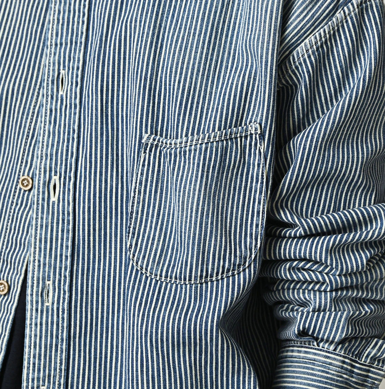 45R Komugi Denim 908 Wide Collar Shirt - Image 14