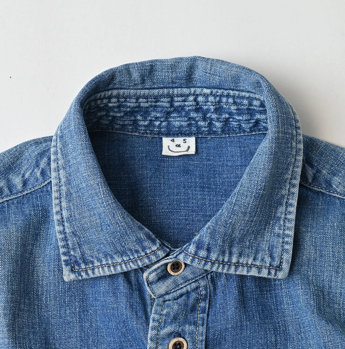 45R Komugi Denim 908 Wide Collar Shirt