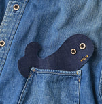 45R Komugi Denim 908 Wide Collar Shirt
