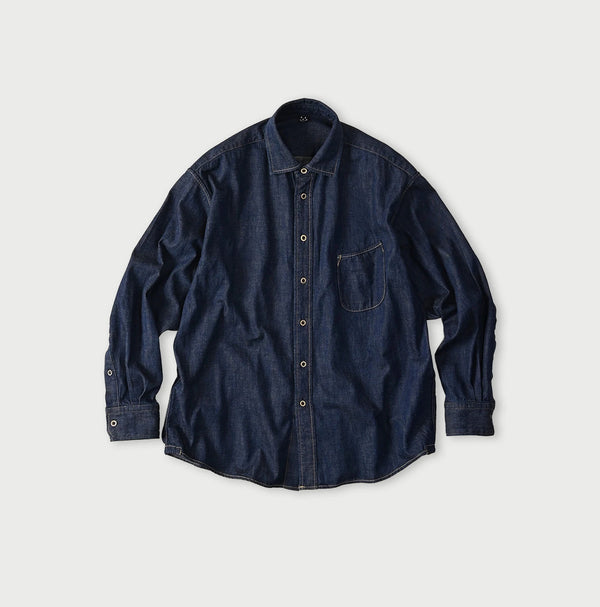 45R Komugi Denim 908 Wide Collar Shirt