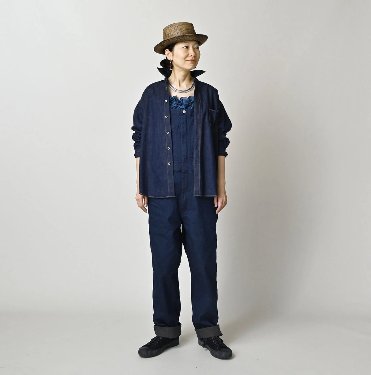 45R Komugi Denim 908 Wide Collar Shirt - Image 2