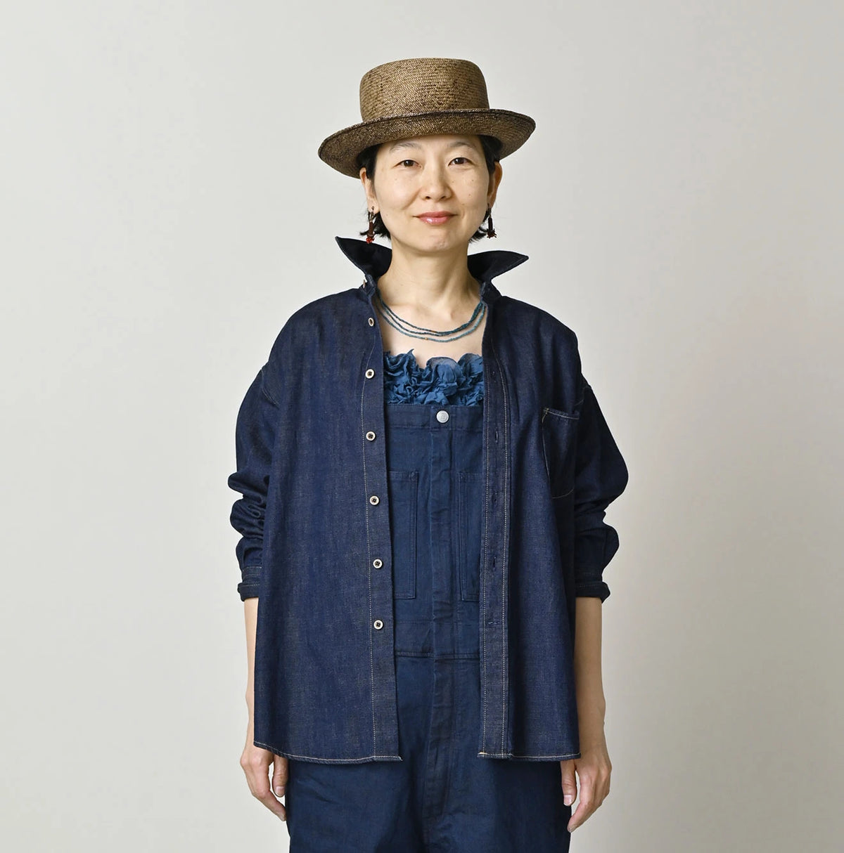 45R Komugi Denim 908 Wide Collar Shirt