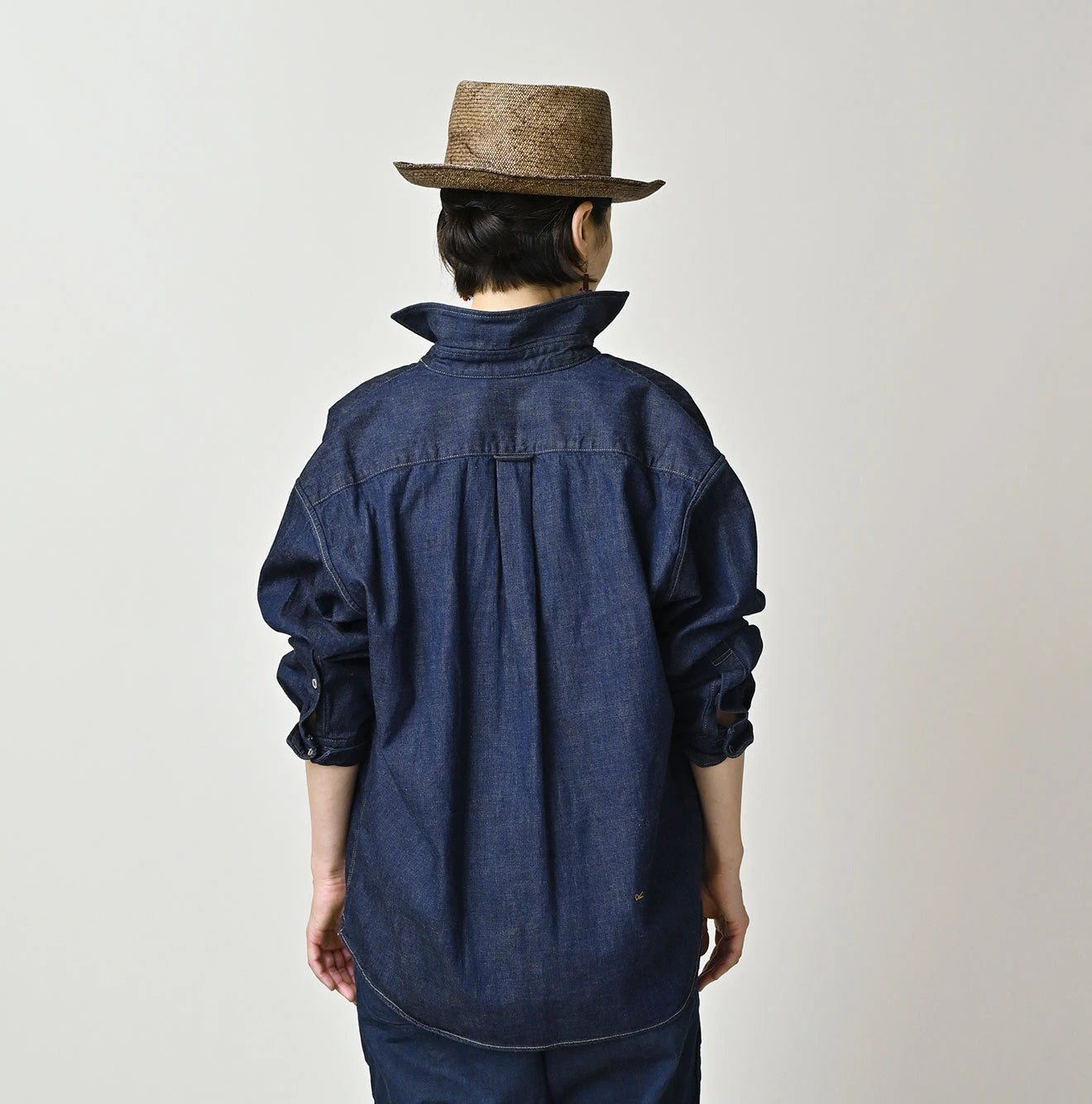 45R Komugi Denim 908 Wide Collar Shirt - Image 6