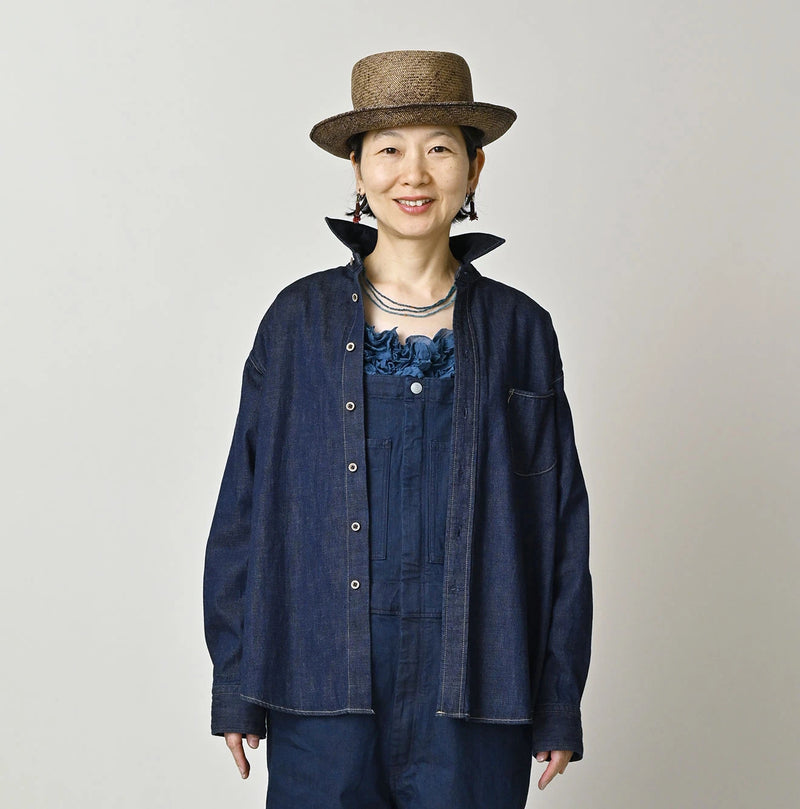 45R Komugi Denim 908 Wide Collar Shirt - Image 7