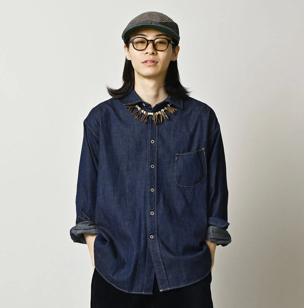 45R Komugi Denim 908 Wide Collar Shirt