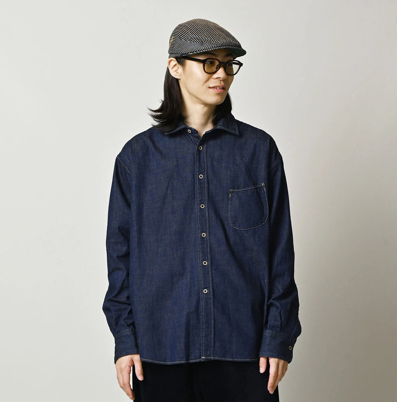 45R Komugi Denim 908 Wide Collar Shirt - Image 11