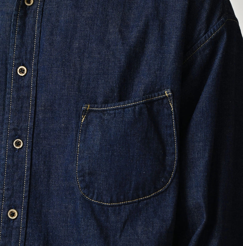 45R Komugi Denim 908 Wide Collar Shirt - Image 13