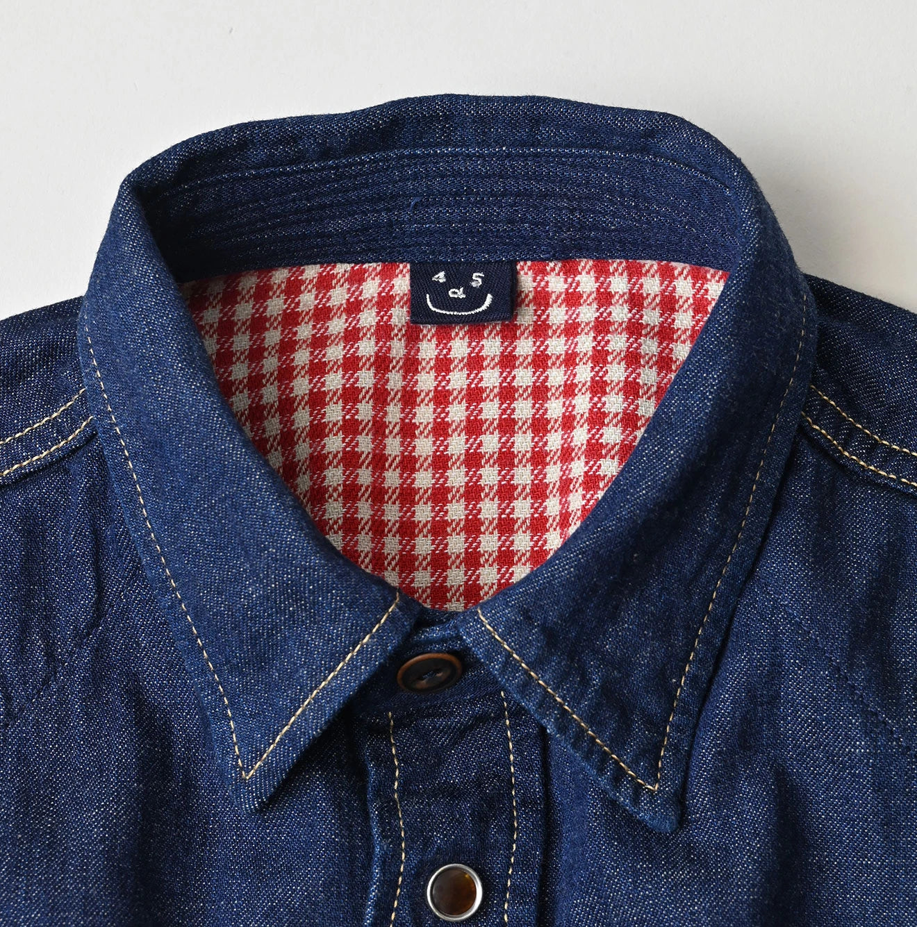 45R Komugi Denim 908 Wide Collar Shirt - Image 17