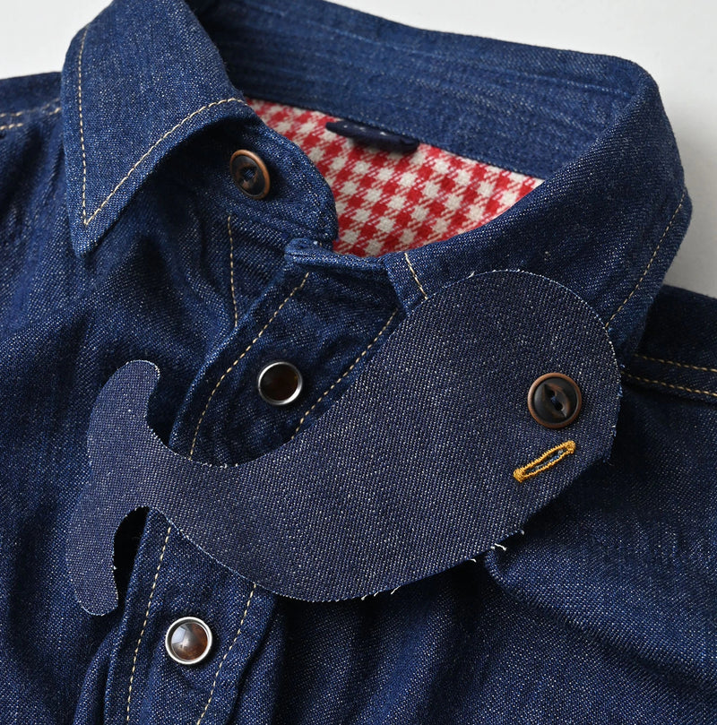 45R Komugi Denim 908 Wide Collar Shirt - Image 25